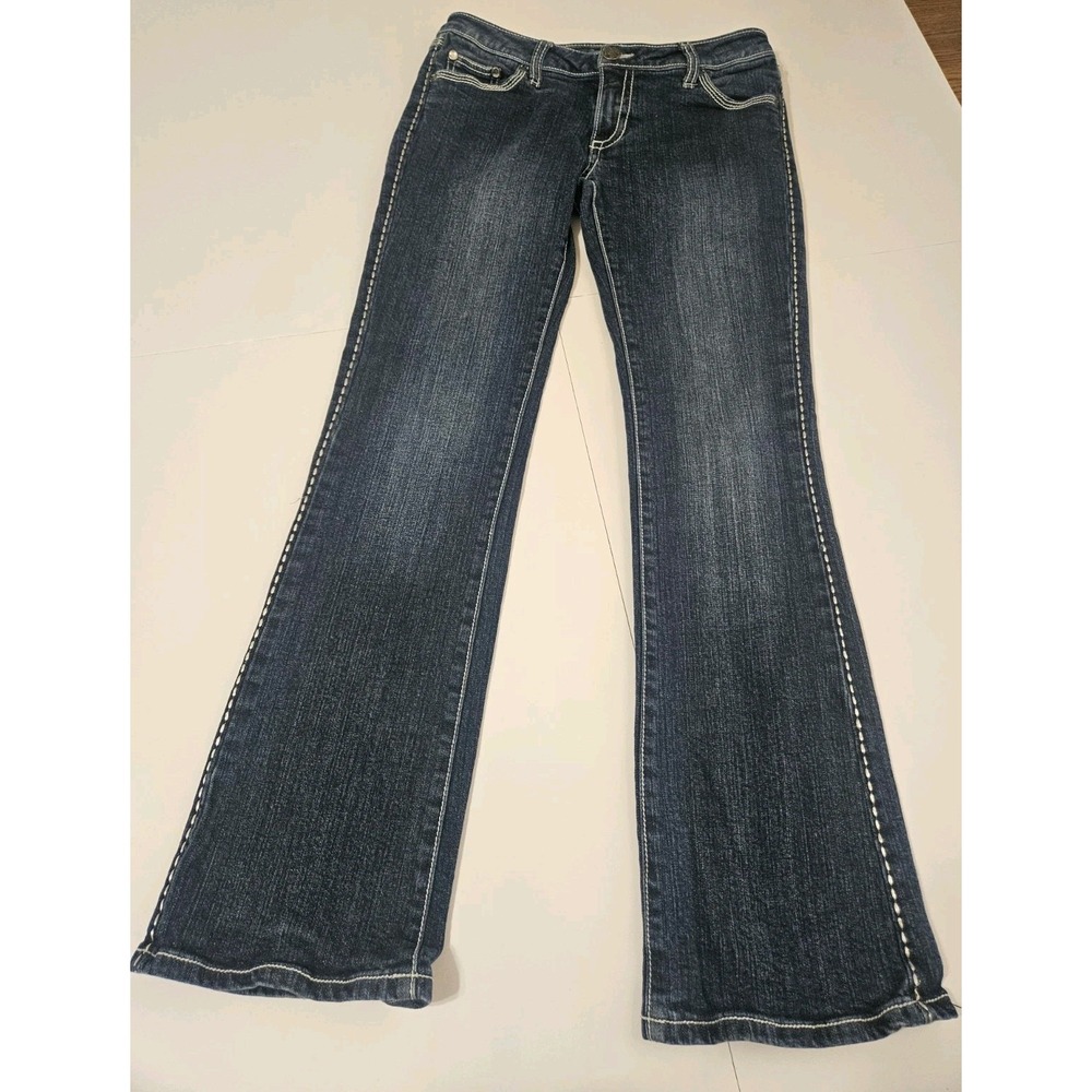 Wrangler Rock 47 Women's Thick Stitch/Jeweled Flap Pocket Jeans Size 29 Waist